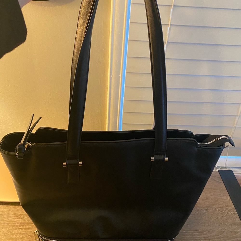 Black Tote with Dual Shoulder Straps